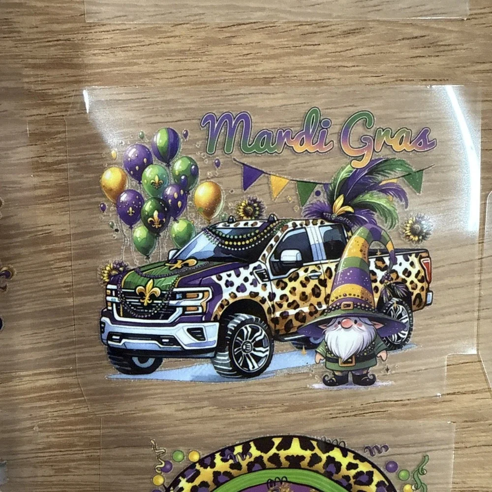 Mardi Gras Themed Iron Patches Set Of 10
